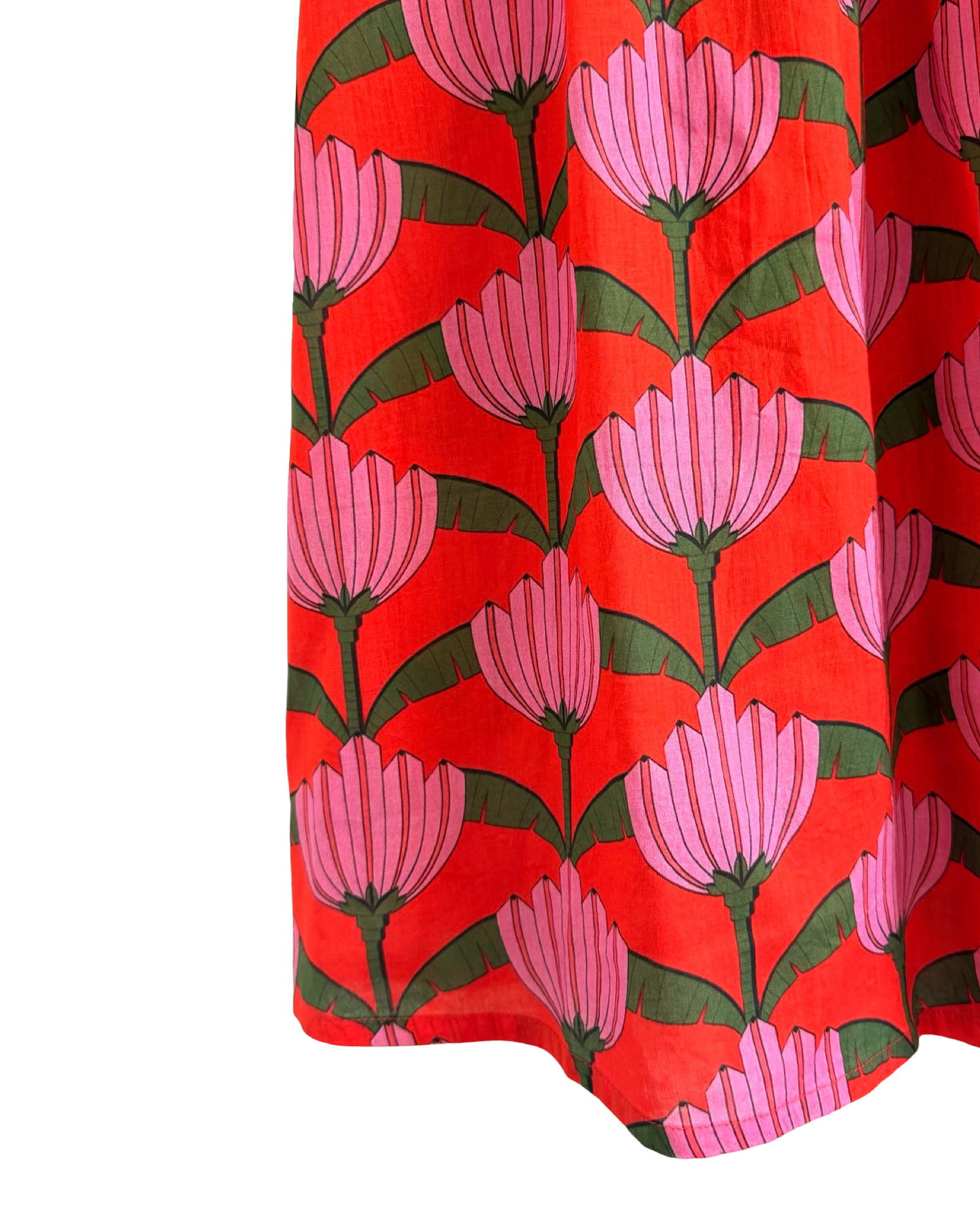 Tulipe Maxi Skirt — graphic floral cotton maxi skirt with pockets | Sur La Vague