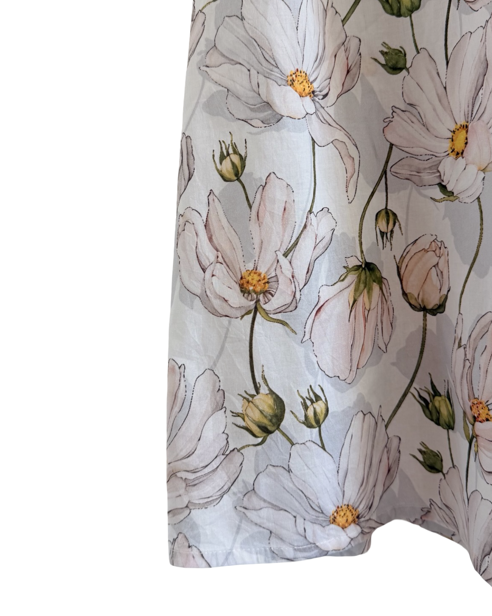 Cosmos Maxi Skirt — romantic floral cotton maxi skirt with pockets | Sur La Vague