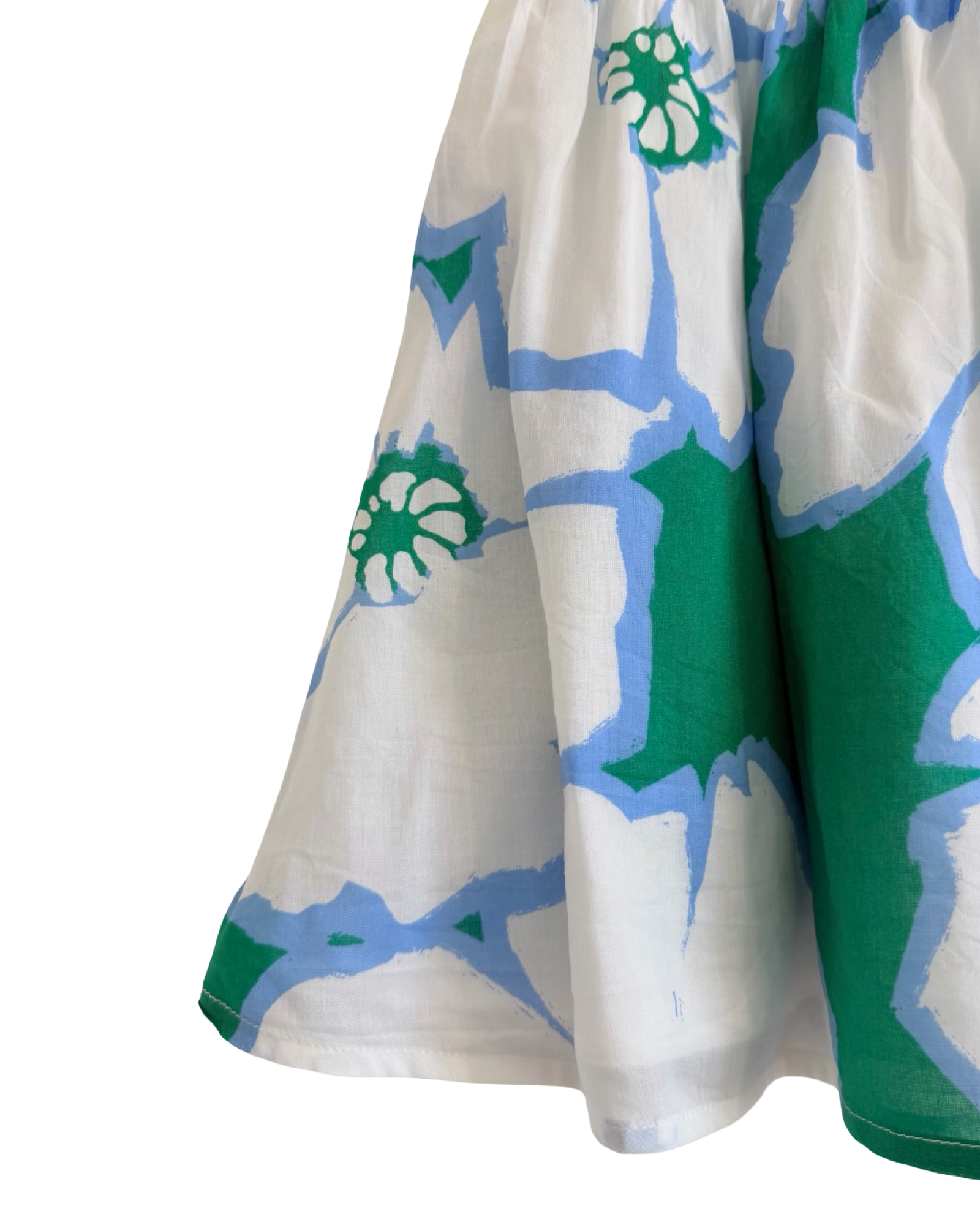 Hibiscus Mini Skirt — bold graphic floral print cotton mini skirt | Sur La Vague