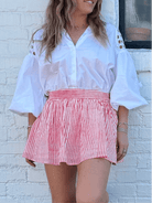 Aperol Stripe Panel Mini Skirt - Sur La Vague