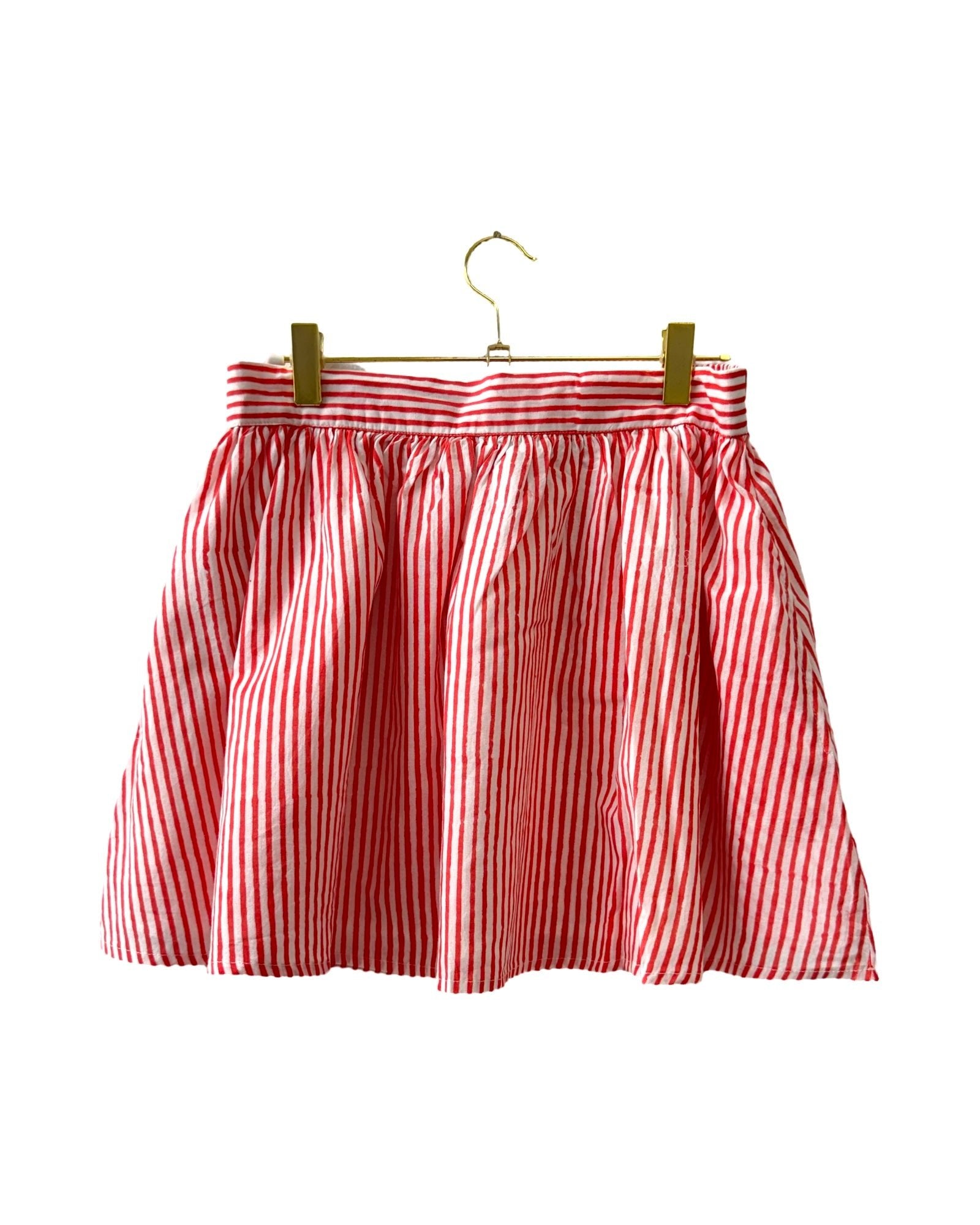 Aperol Stripe Panel Mini Skirt - Sur La Vague