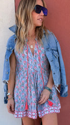 Ash Cap Sleeve Mini Dress - Sur La Vague