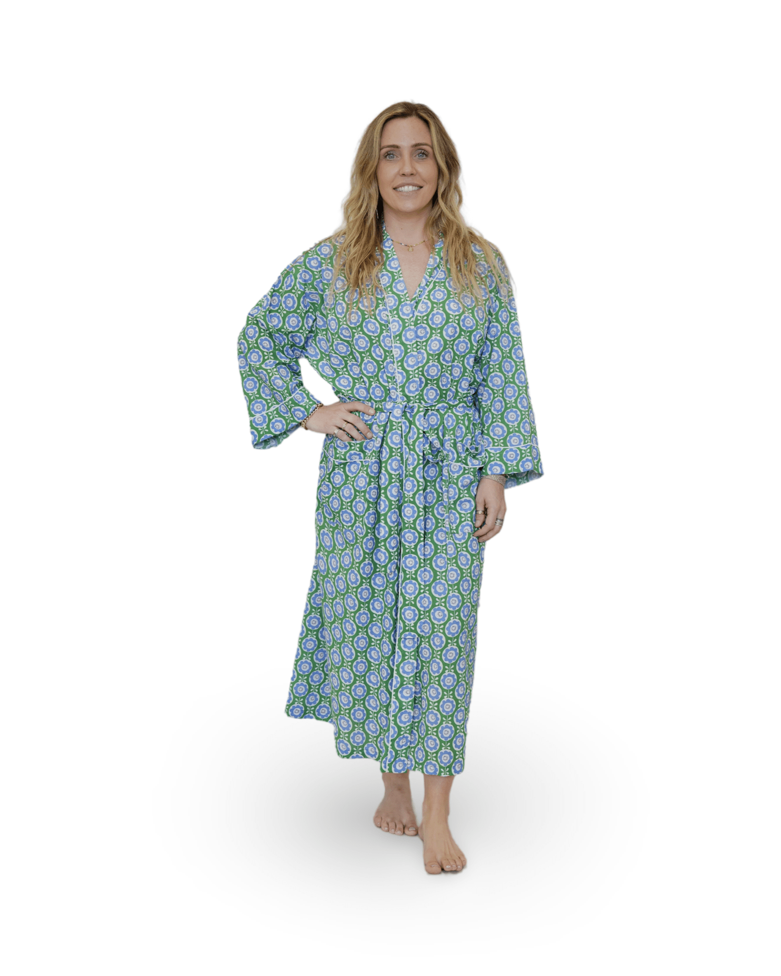 Blue Green Sunduster Robe - Sur La Vague