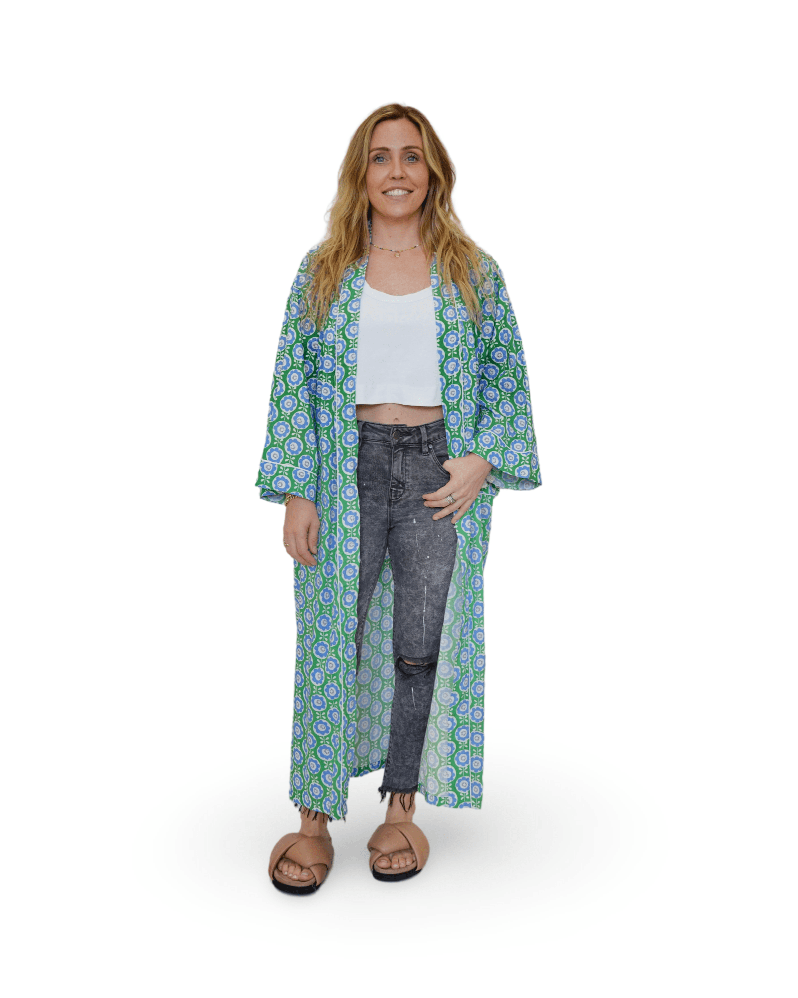 Blue Green Sunduster Robe - Sur La Vague