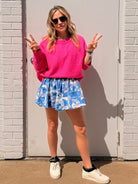 Blue Jay Panel Mini Skirt - Sur La Vague