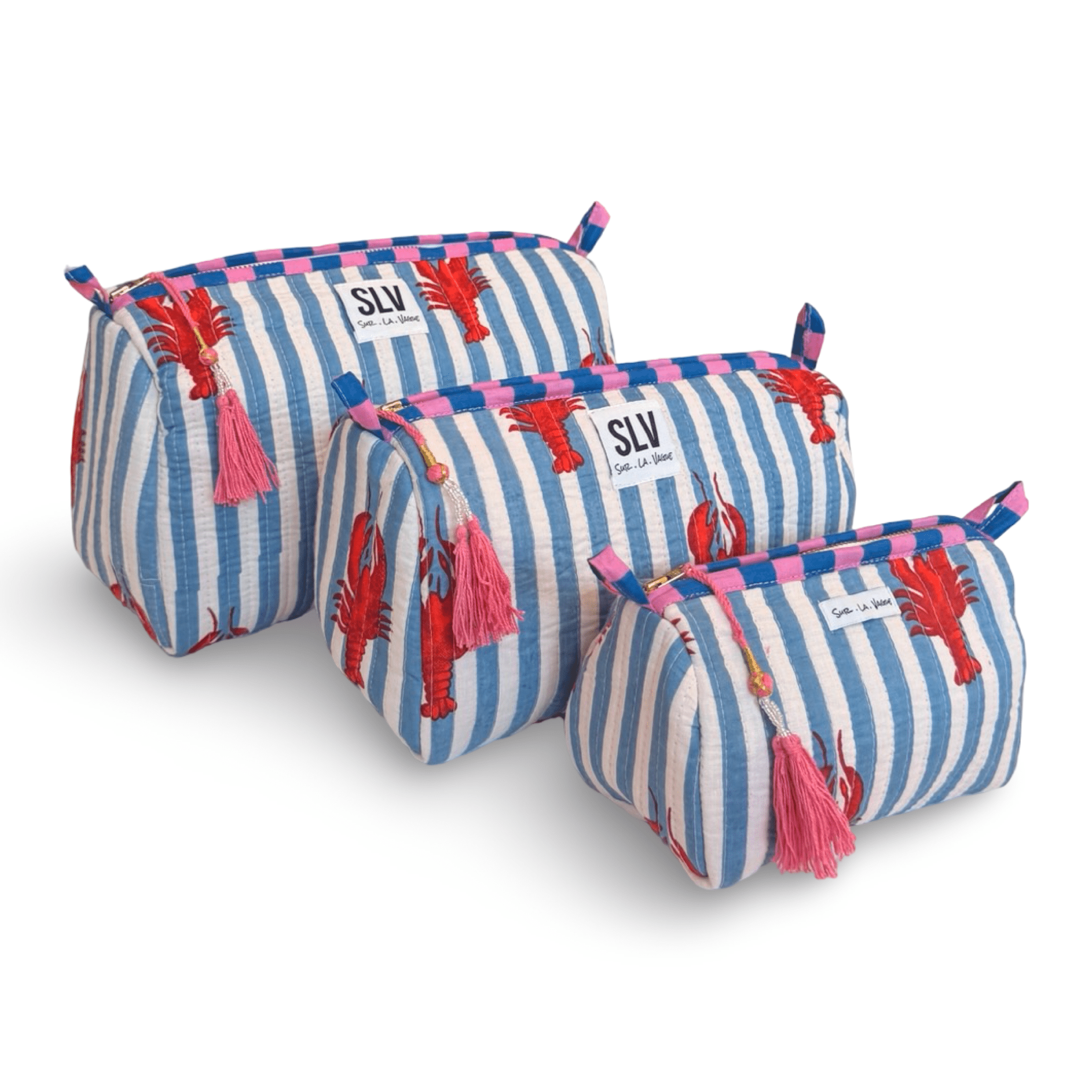 Blue Lobster Pouch Set - Sur La Vague