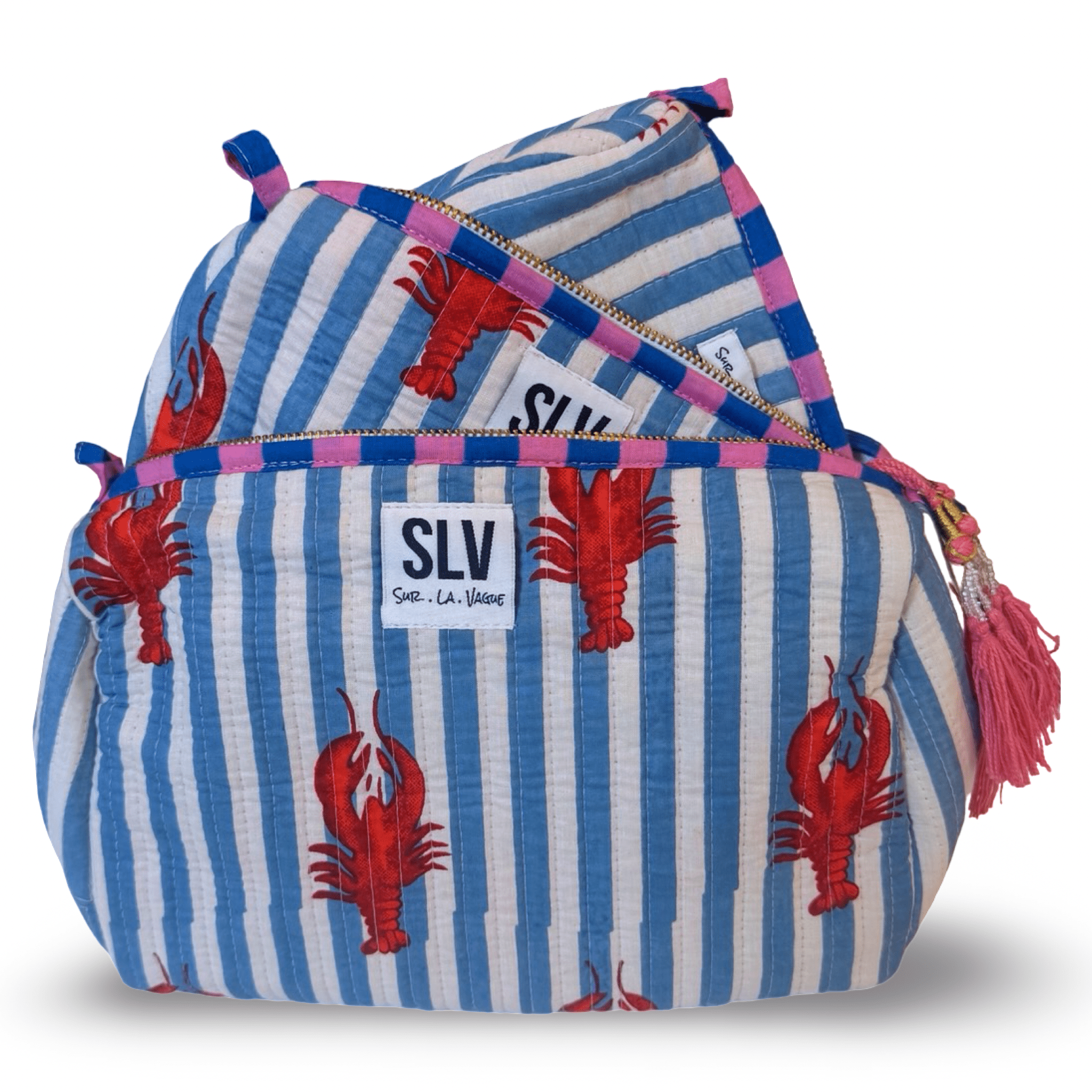 Blue Lobster Pouch Set - Sur La Vague