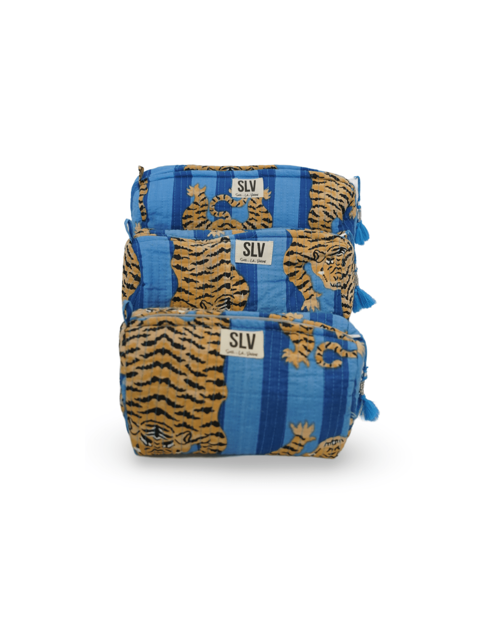 Blue Tiger Pouch Set - Sur La Vague