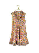 Cafe Cap Sleeve Mini Dress - Sur La Vague