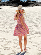 Coral Mini Flutter Dress - Sur La Vague