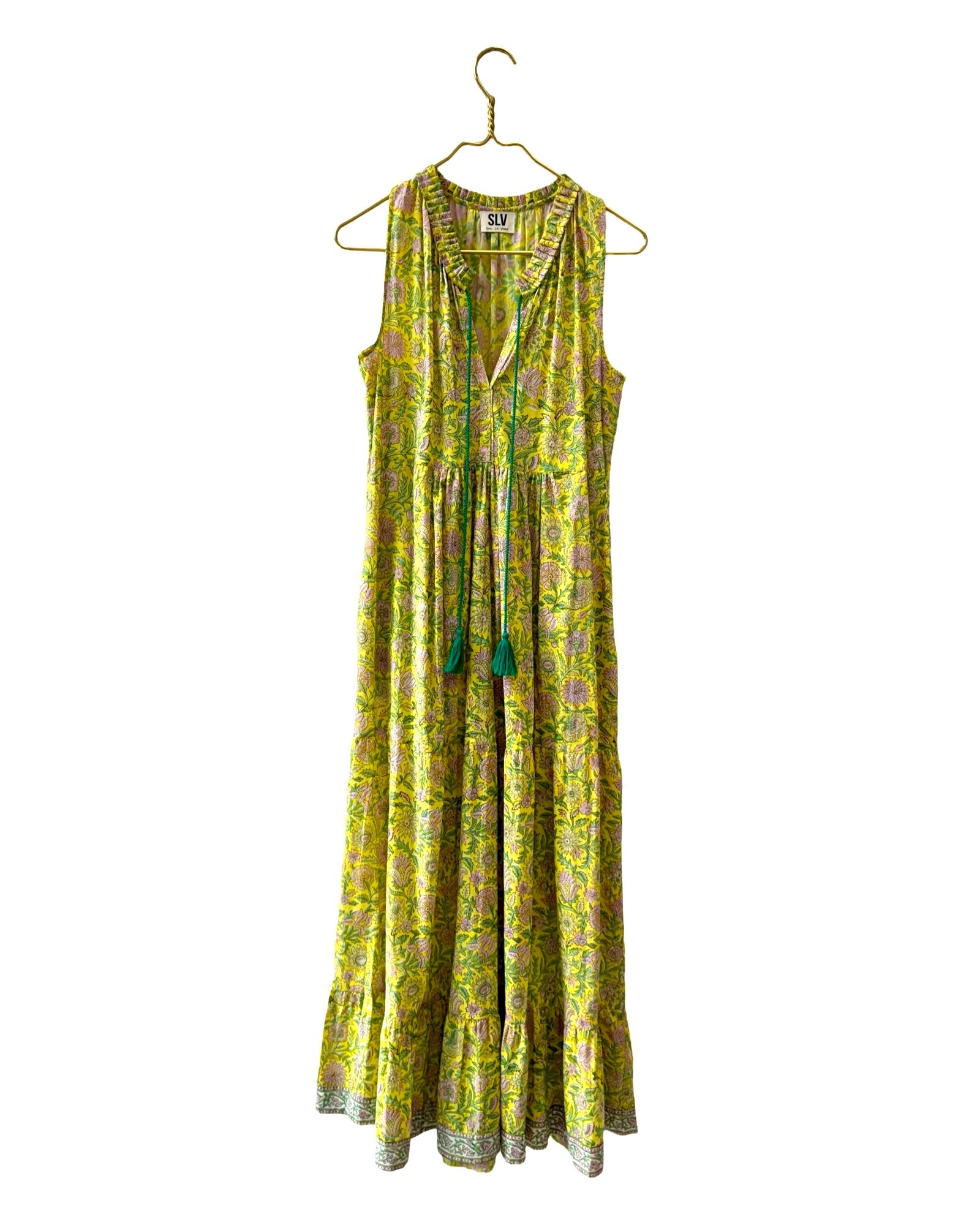 Dandelion Tassel Ruffle Maxi Dress - Sur La Vague