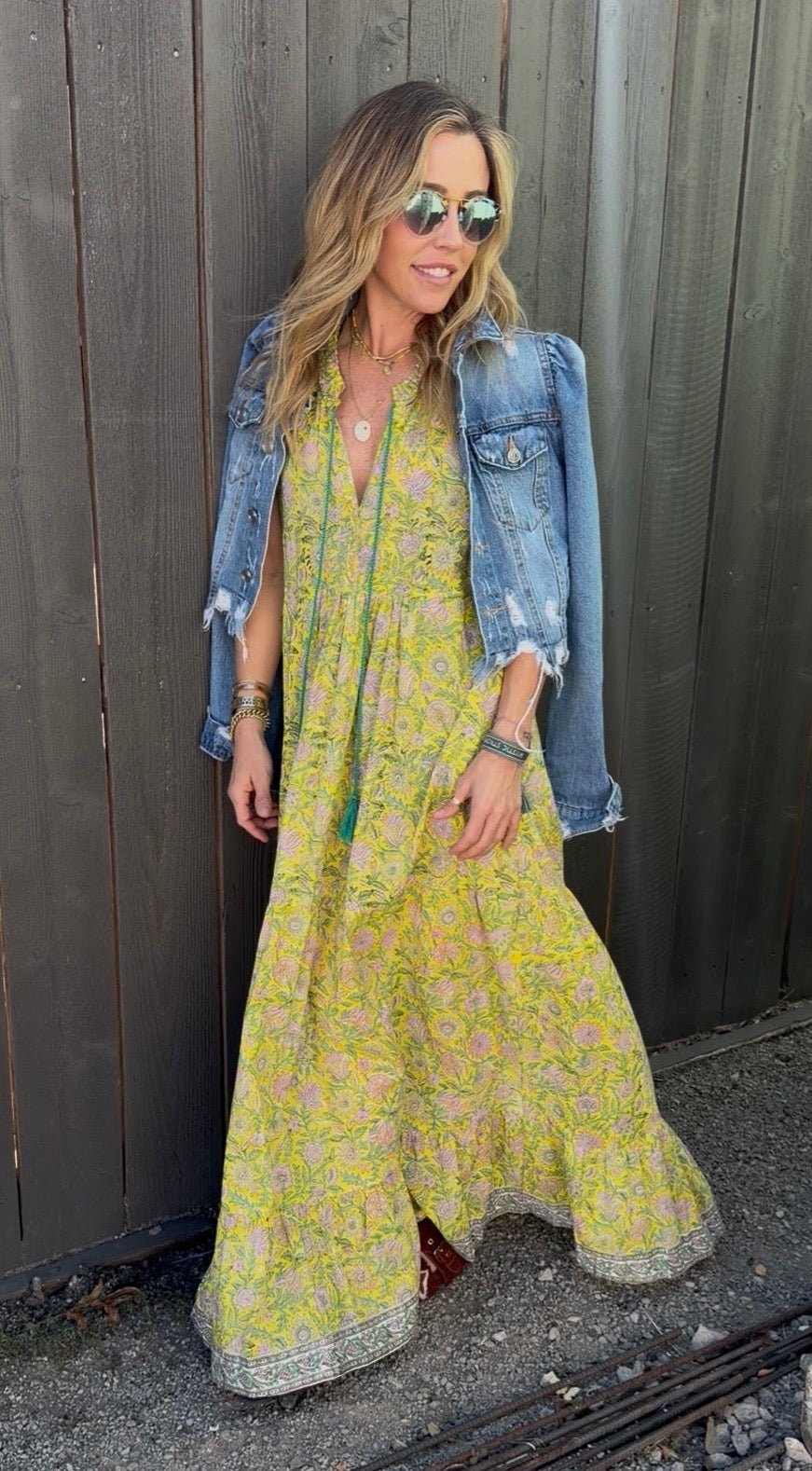 Dandelion Tassel Ruffle Maxi Dress - Sur La Vague