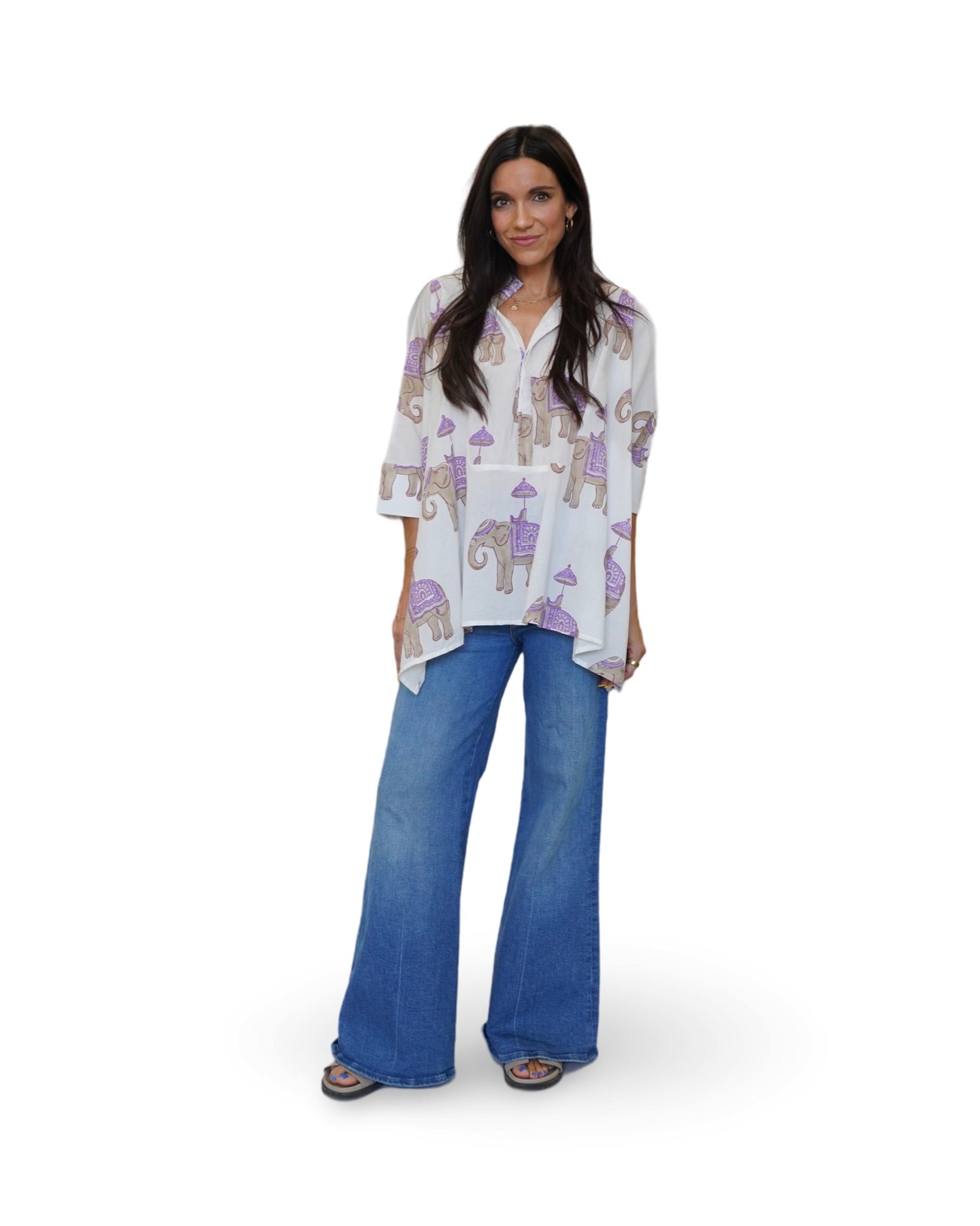 Elephants Structured Tunic - Sur La Vague