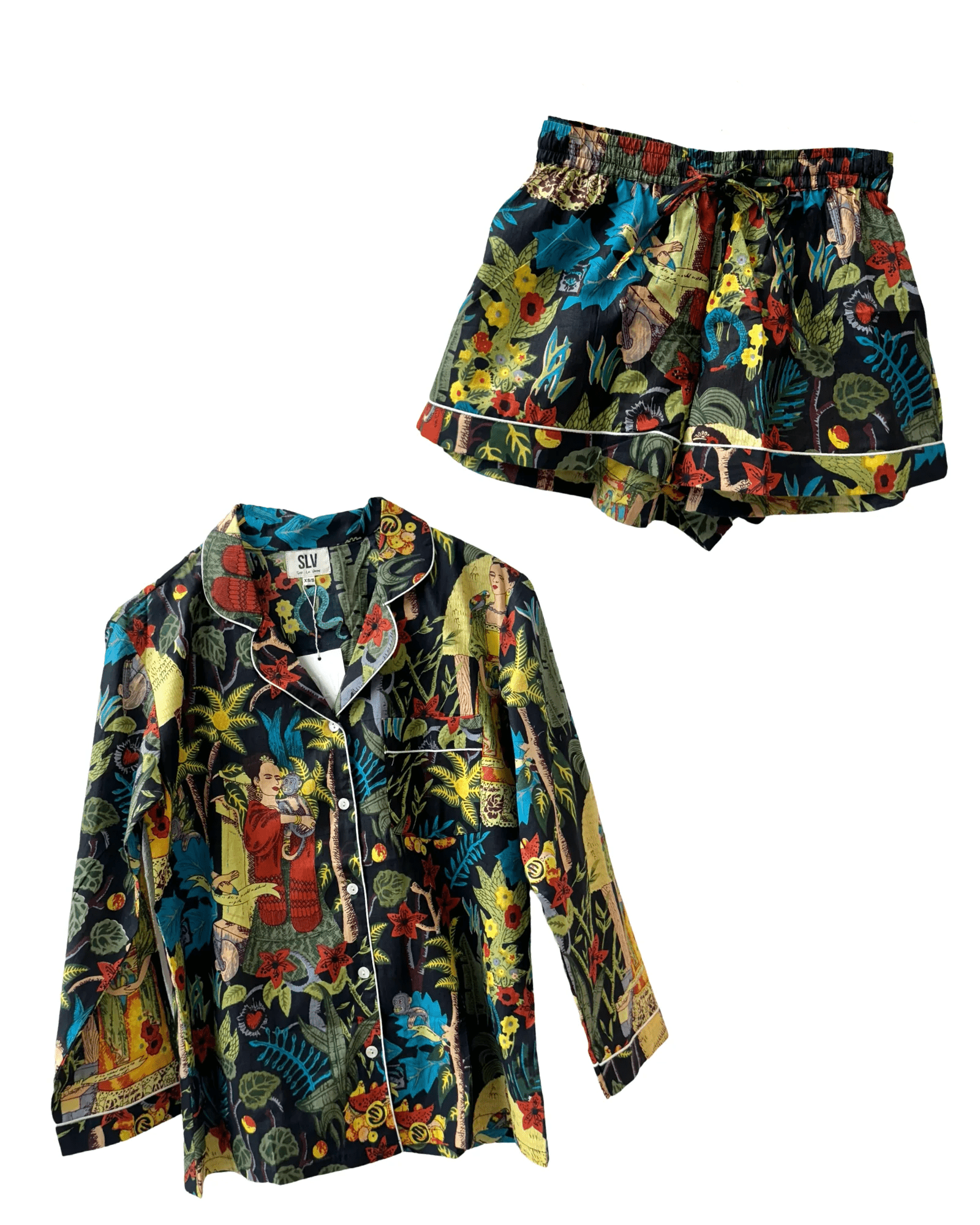 Frida Pajama Shorts Set - Sur La Vague