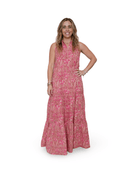 Fuchsia Ruffle Maxi Dress - Sur La Vague