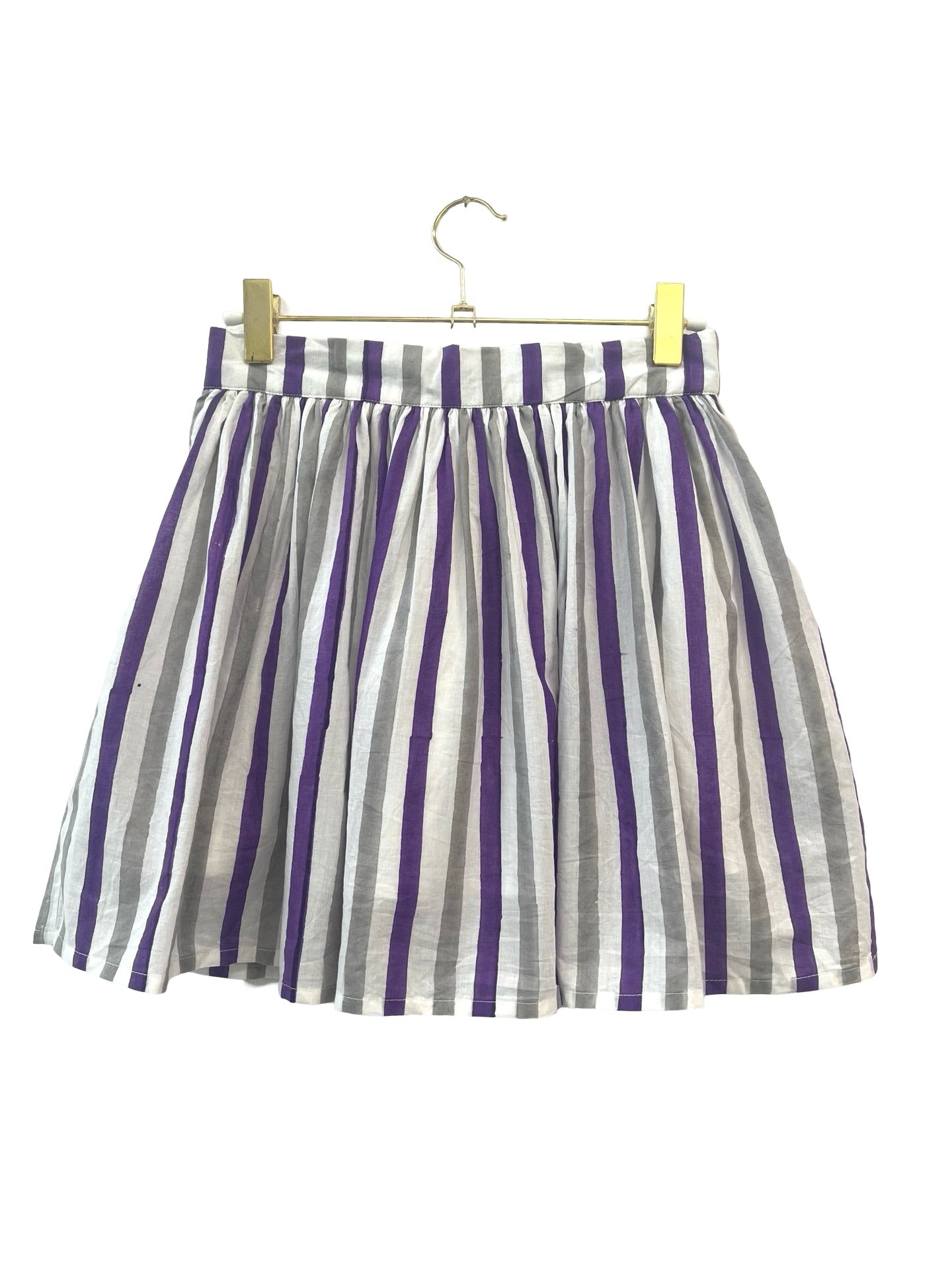 Gray Stripe Panel Mini Skirt - Sur La Vague