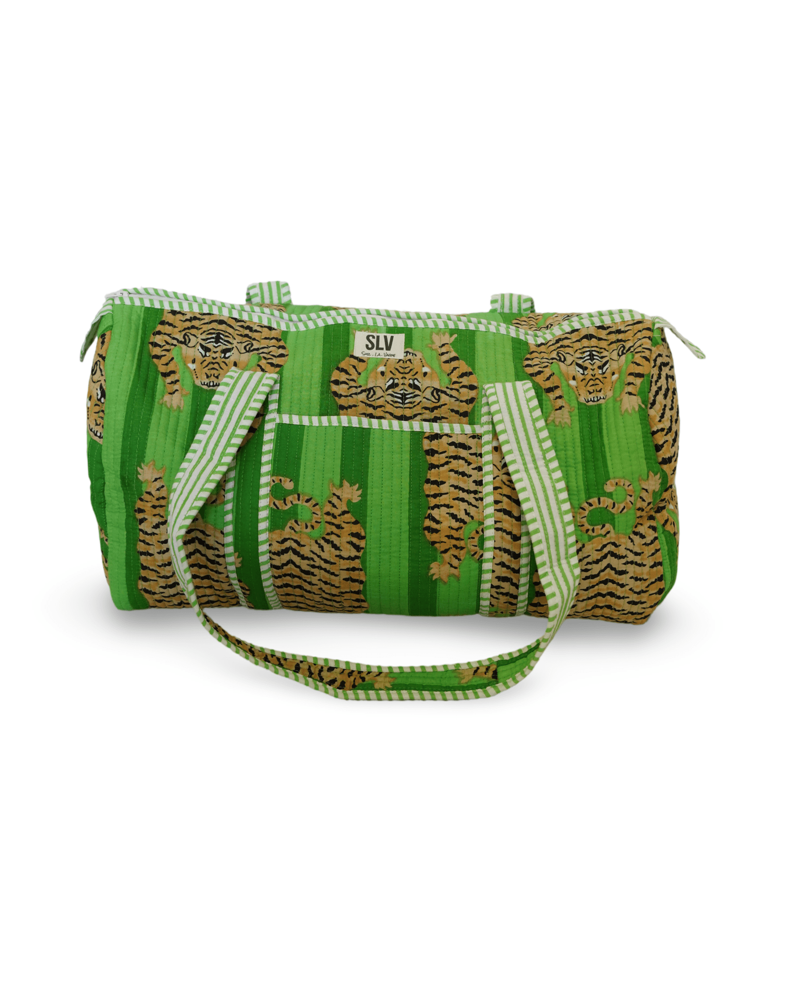 Green Tigermedium block print duffel bags - Sur La Vague