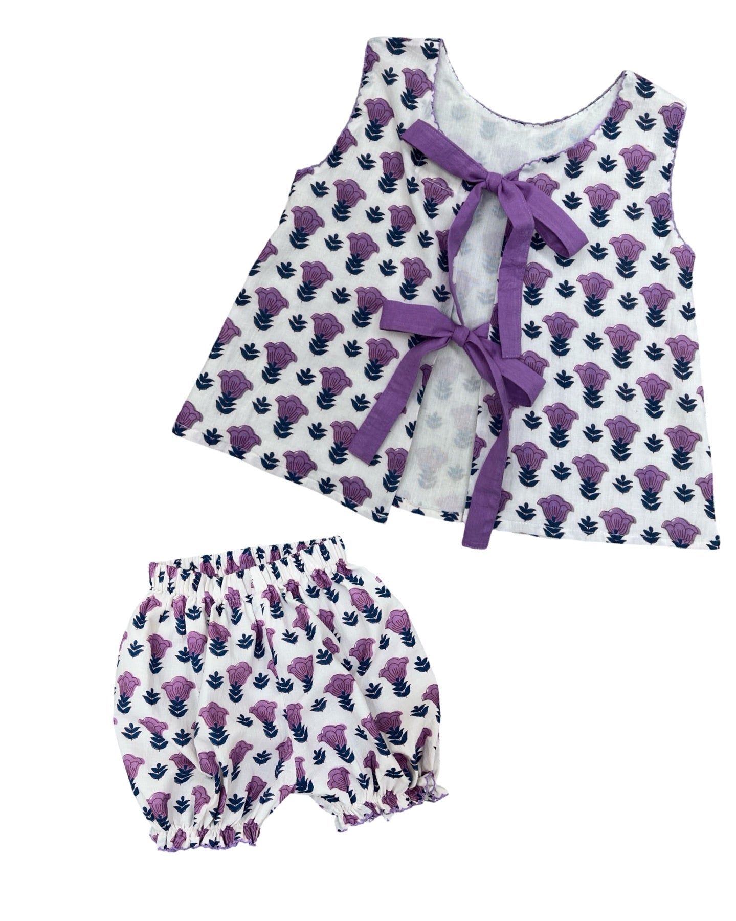 Kids Wisteria Bloomer Set - Sur La Vague