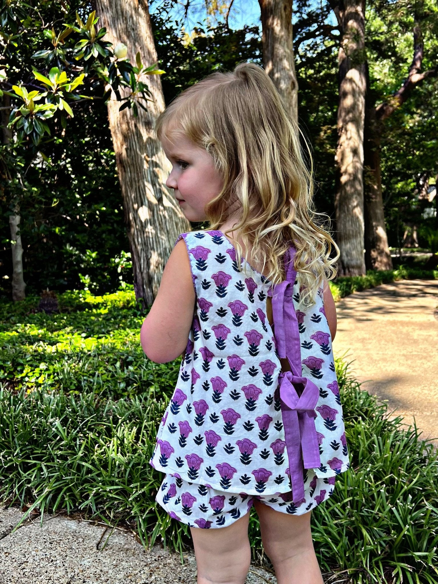 Kids Wisteria Bloomer Set - Sur La Vague