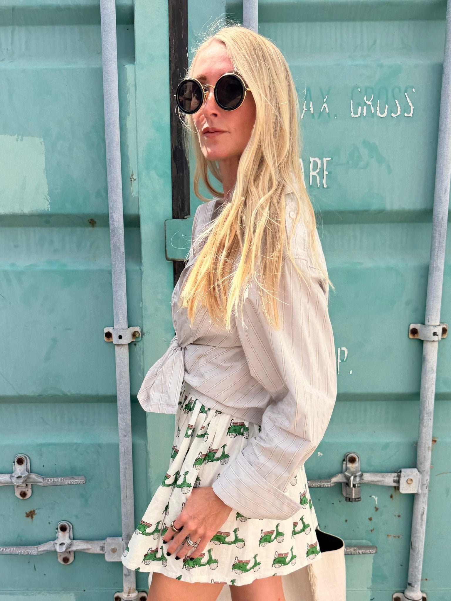 Let's Roll Panel Mini Skirt - Sur La Vague