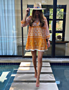 Marigold Tunic Cotton Cover Up - Sur La Vague