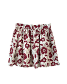Maroon Panel Mini Skirt - Sur La Vague