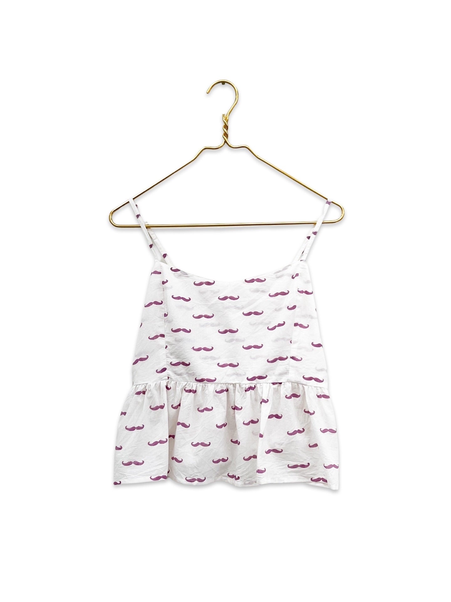 Mustachio Peplum Tank - Sur La Vague