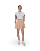 Orange Pinstripe Panel Mini Skirt - Sur La Vague