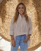 Pink Stripe Structured Tunic - Sur La Vague