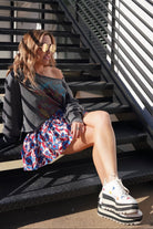 Royal Floral Panel Mini Skirt - Sur La Vague