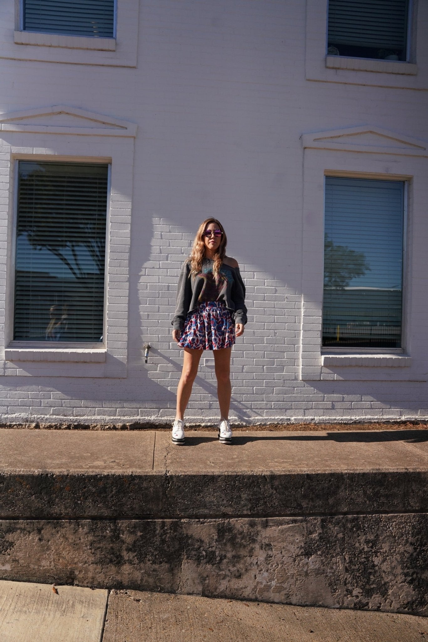 Royal Floral Panel Mini Skirt - Sur La Vague