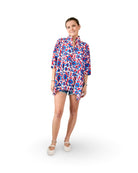 Royal Floral Structured Tunic - Sur La Vague