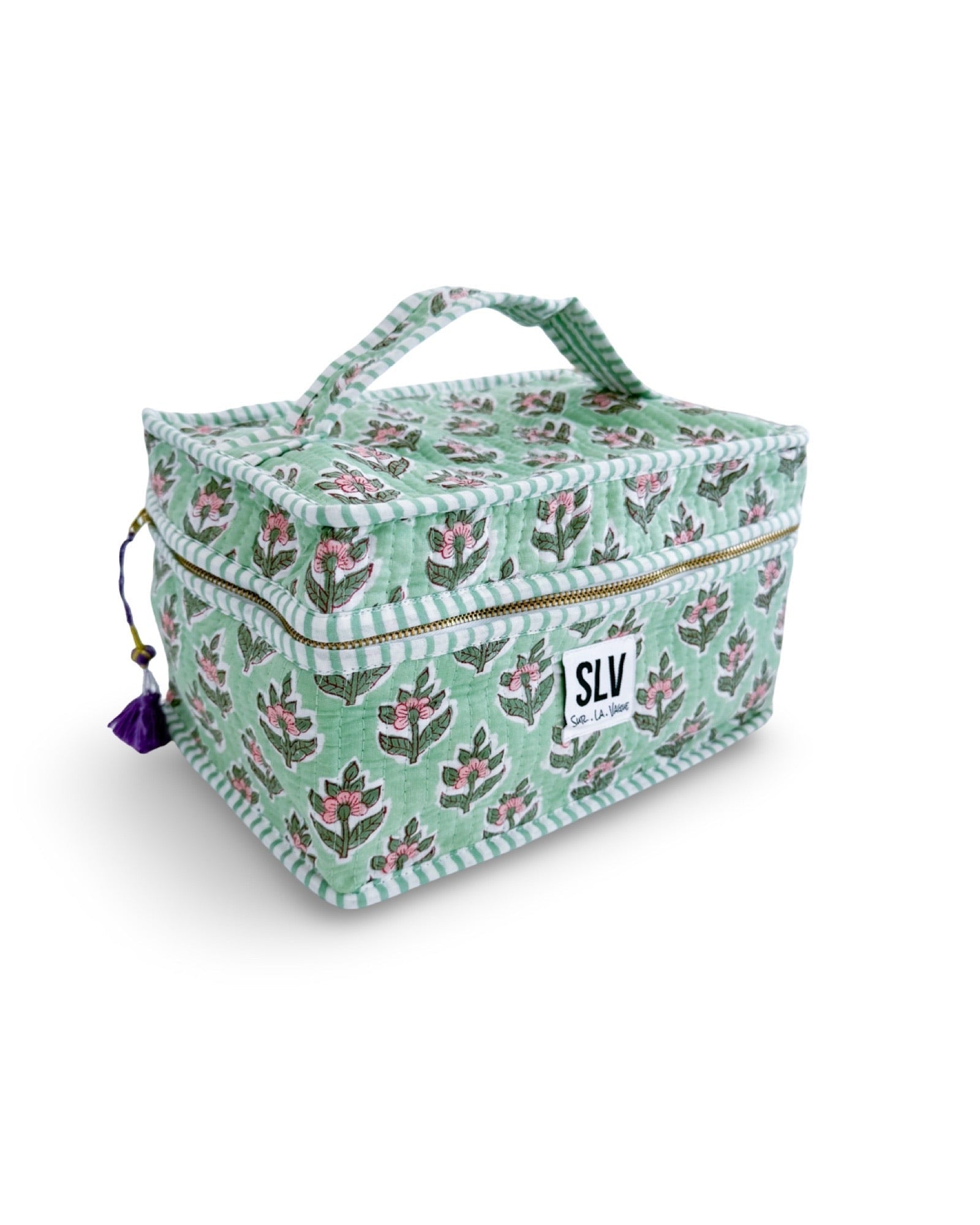 Sage flat lay makeup bag - Sur La Vague