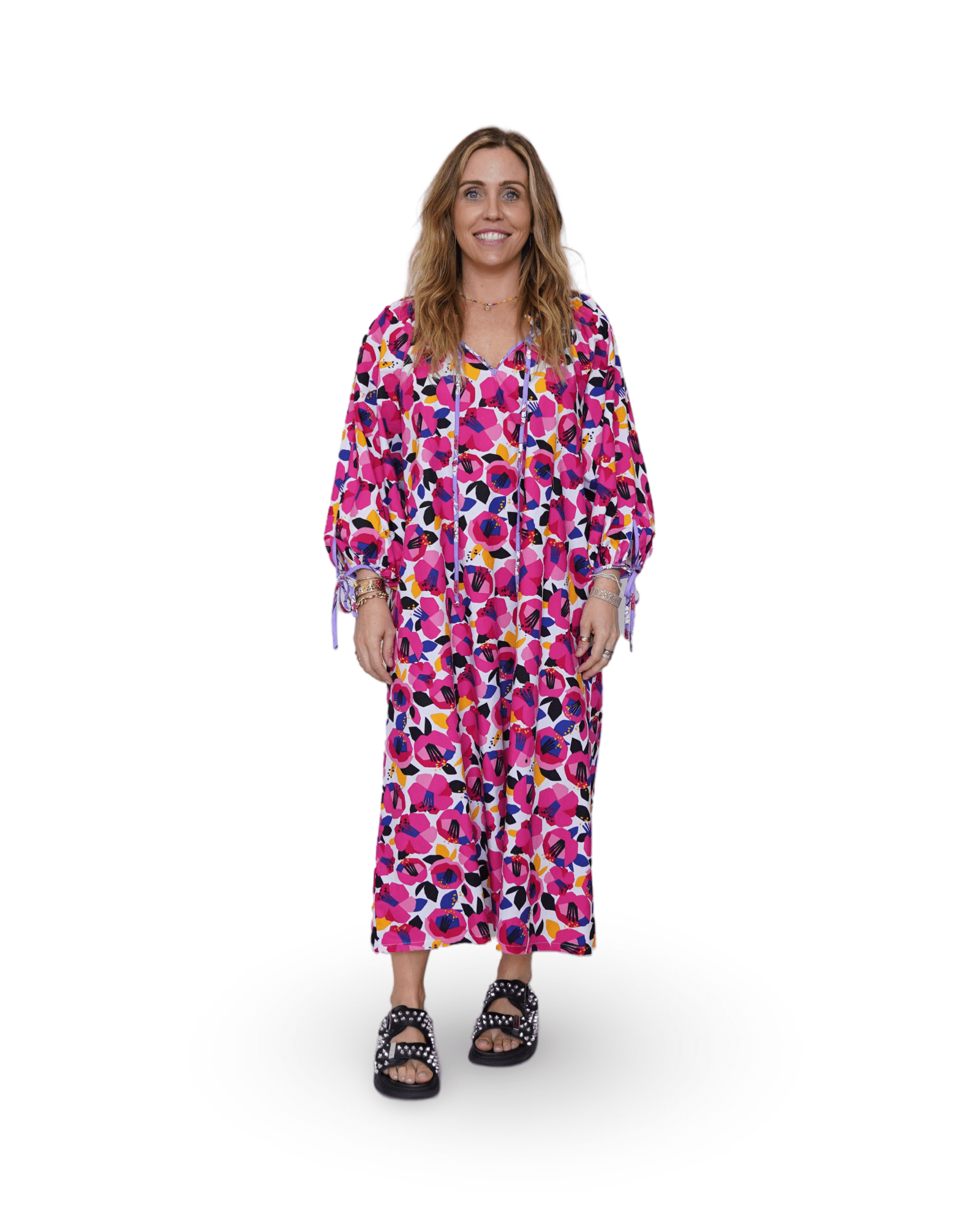 Samantha Tie Maxi Dress - Sur La Vague