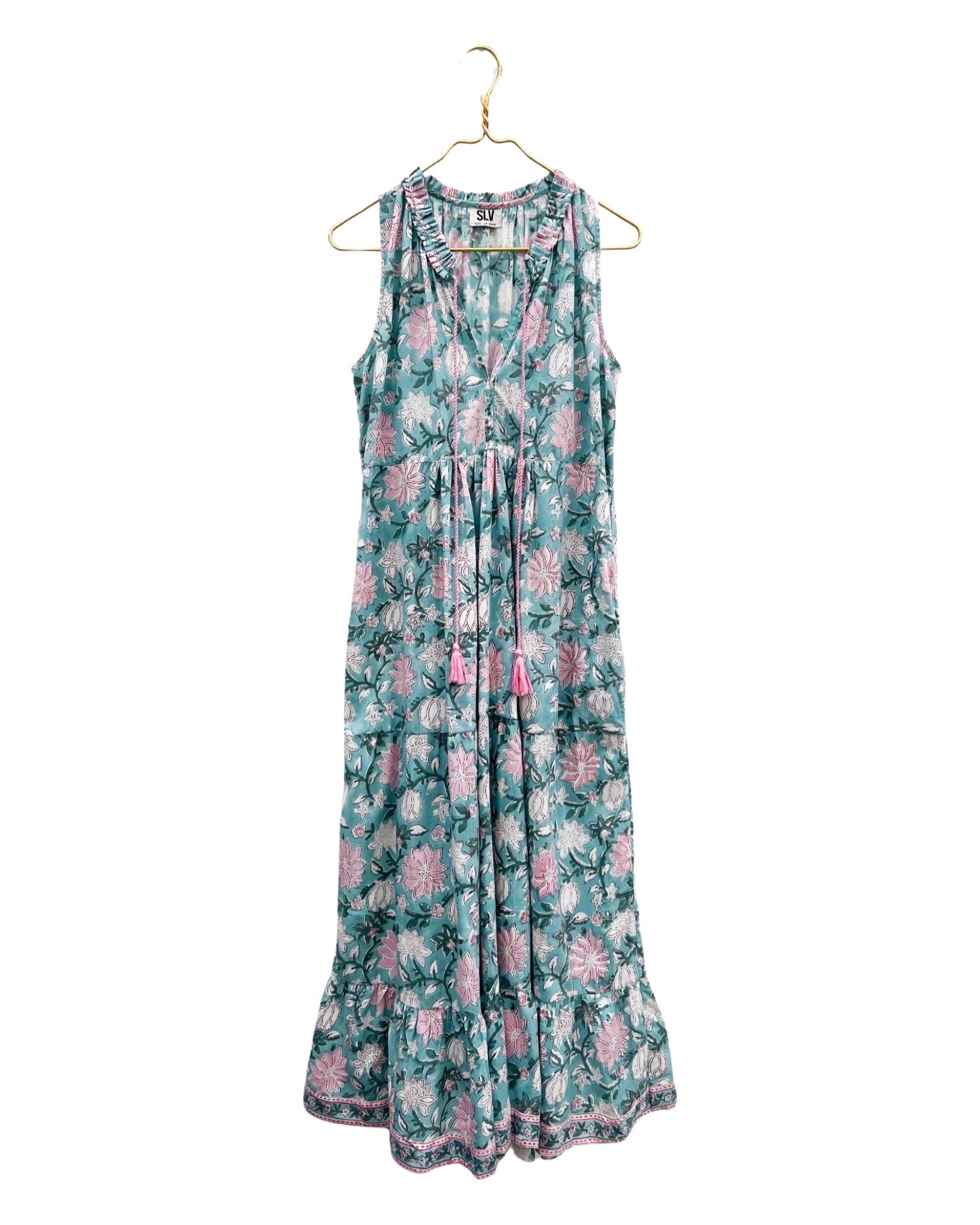 Savannah Tassel Ruffle Maxi Dress - Sur La Vague