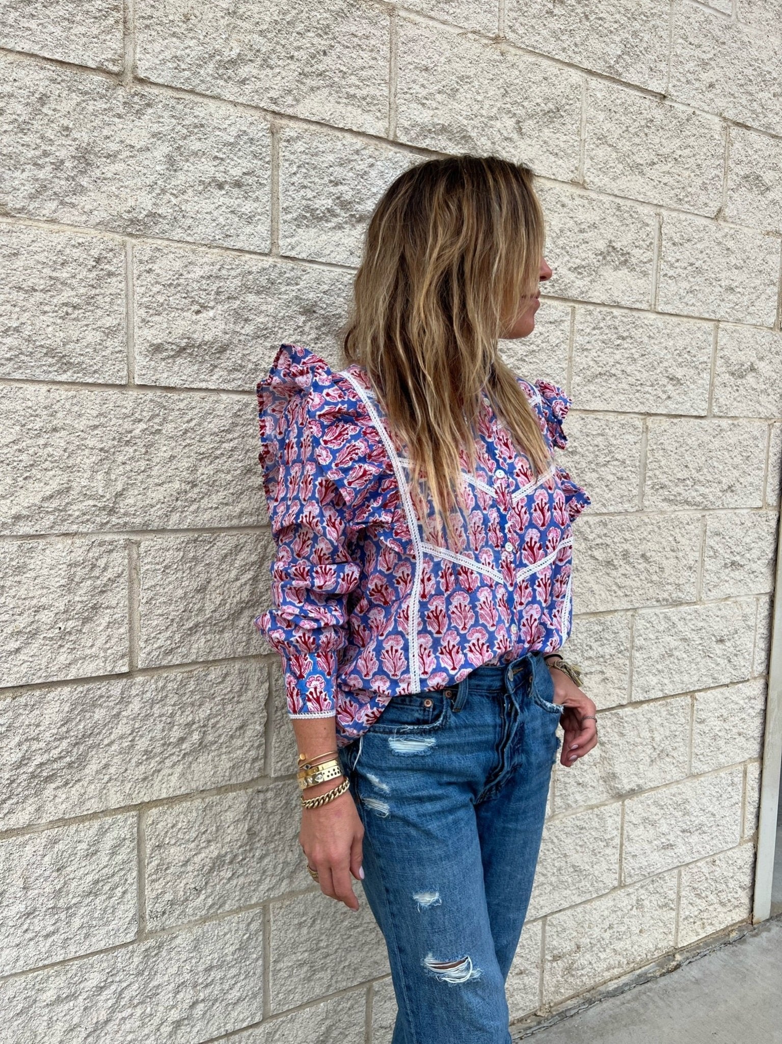 Sophie Long Sleeve Blouse - Sur La Vague