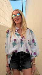 Violet Classic Blouse - Sur La Vague
