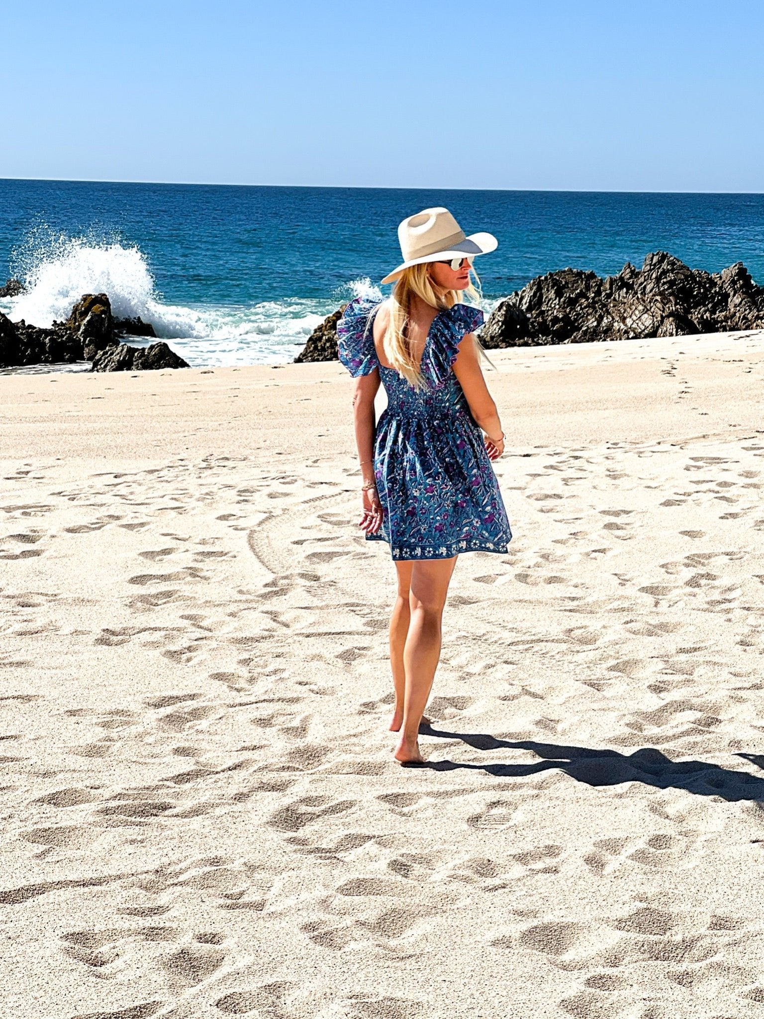 Wesley Mini Flutter Dress - Sur La Vague