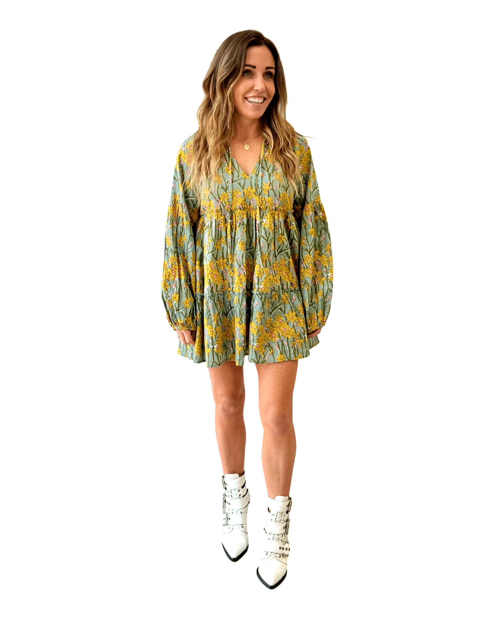Reed Ruffle Mini Dress - Sur La Vague