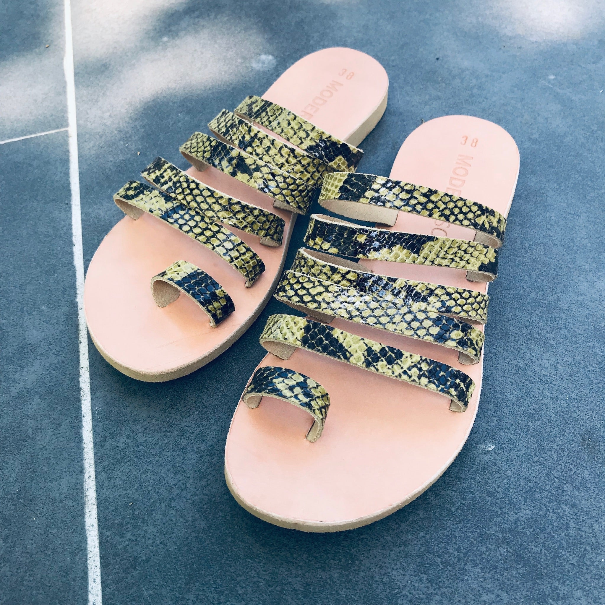 Yellow Snake Maya Sandal - Sur La Vague