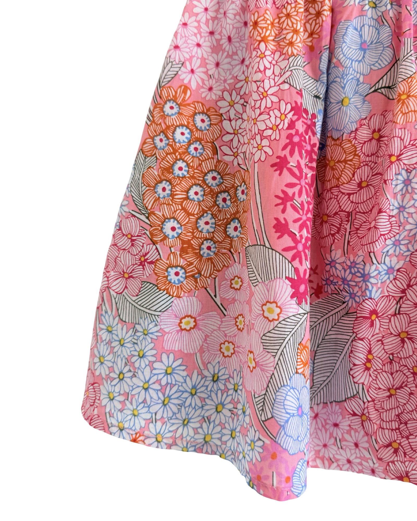 Riviera Mini Skirt — bright Mediterranean floral ruched waist skirt | Sur La Vague