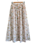 Cosmos Maxi Skirt — blush and cream watercolor floral cotton maxi skirt | Sur La Vague