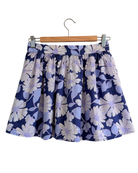 Indigo Garden Mini Skirt — cobalt blue wildflower print cotton skirt | Sur La Vague