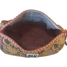 Dune Pouch Set — hand block-printed makeup bag set, neutral sand floral cotton | Sur La Vague
