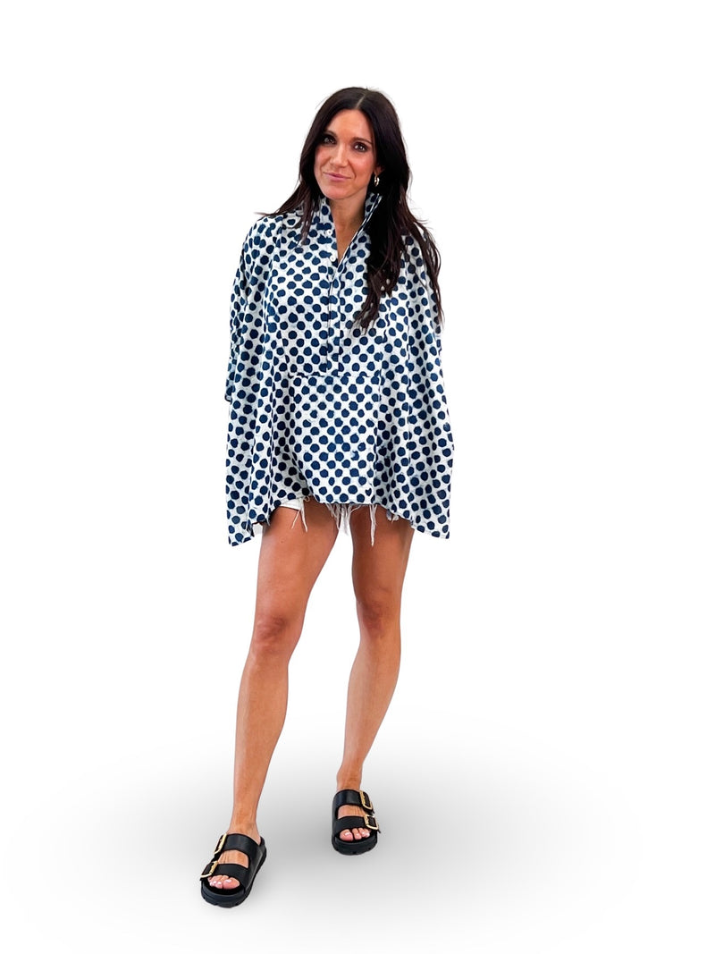 Navy Dots Structured Tunic