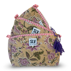 Dune Pouch Set — set of 3 cotton travel pouches in dune neutral floral print | Sur La Vague