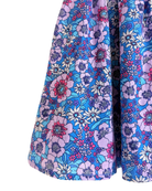Luna Mini Skirt — navy blue floral ruched waist mini skirt | Sur La Vague