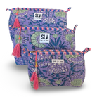 Wisteria Pouch Set — purple botanical print quilted cotton pouches | Sur La Vague