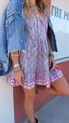 Ash Cap Sleeve Mini Dress - Sur La Vague