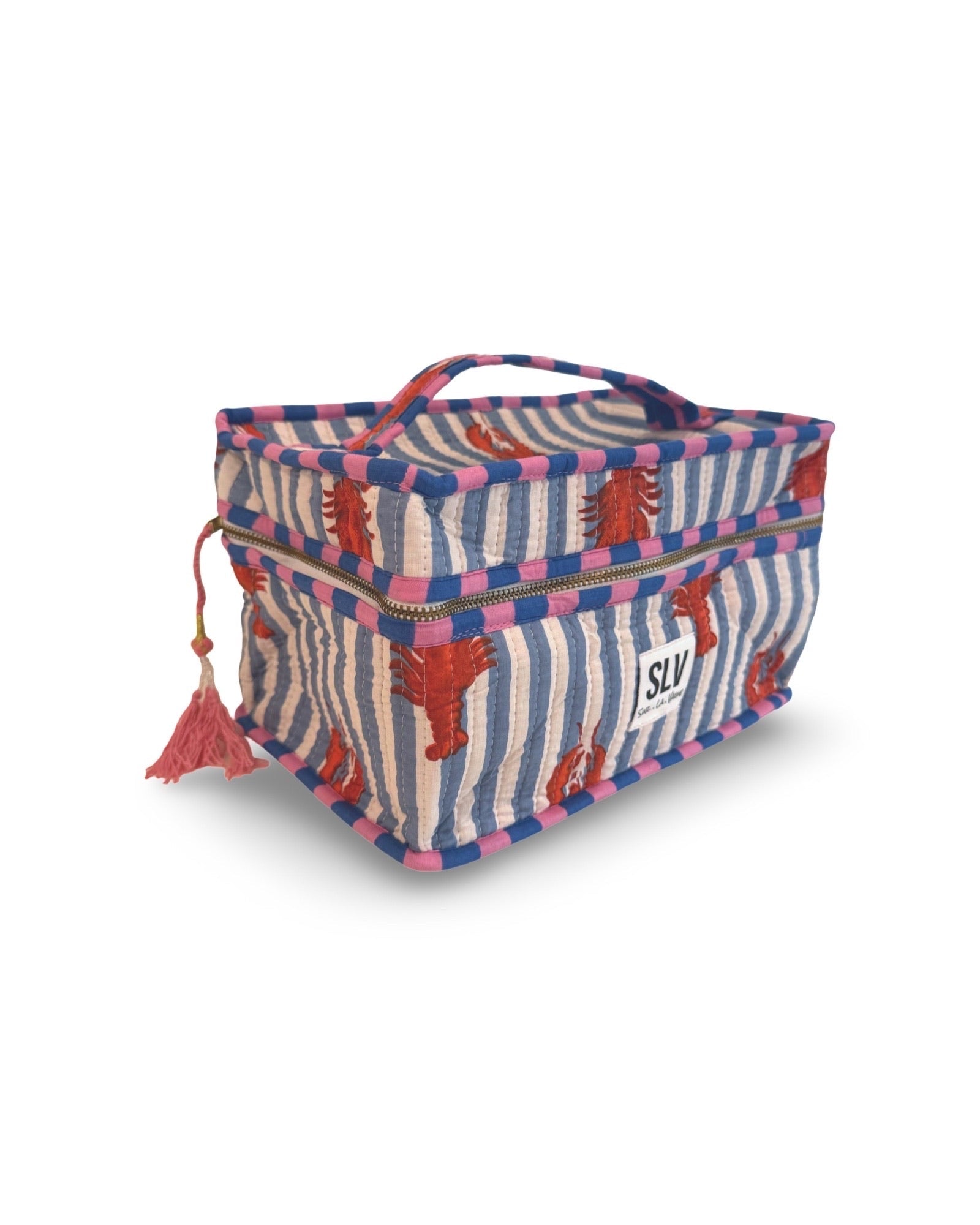 Blue Lobster Flat Lay Makeup Bag - Sur La Vague
